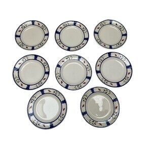 Set Of 8 Adams LANCASTER Ironstone Bread & Butter Plates Made in England EUC